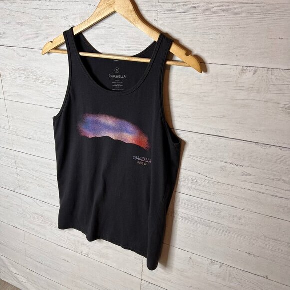 Coachella Tank Top Womens Size Small Gray Indio CA 2018 Lineup Rainbow Sunset - Picture 3 of 14